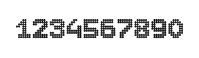 7×9数字点阵字体 ddN79BA1230