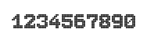 7×9数字点阵字体 ddN79BA1231