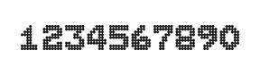 7×9数字点阵字体 ddN79BA1252
