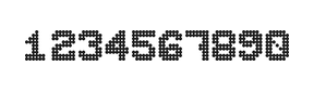 7×9数字点阵字体 ddN79BA1253