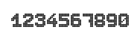7×9数字点阵字体 ddN79BA1256