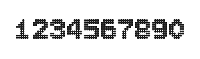 7×9数字点阵字体 ddN79BA1257