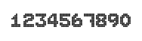 7×9数字点阵字体 ddN79BA1280