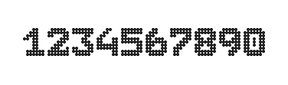 7×9数字点阵字体 ddN79BA1282