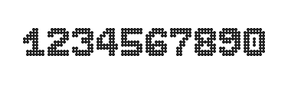 7×9数字点阵字体 ddN79BA1284