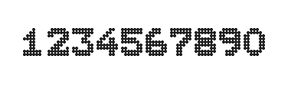 7×9数字点阵字体 ddN79BA1291