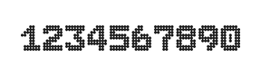 7×9数字点阵字体 ddN79BA1300