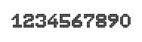 7×9数字点阵字体 ddN79BA1305