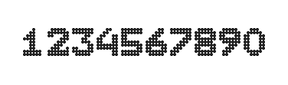 7×9数字点阵字体 ddN79BA1308