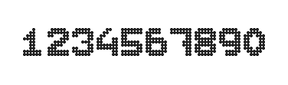 7×9数字点阵字体 ddN79BA1318