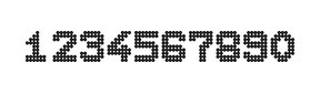 7×9数字点阵字体 ddN79BA1325