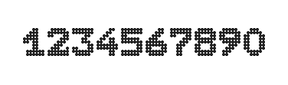 7×9数字点阵字体 ddN79BA1329