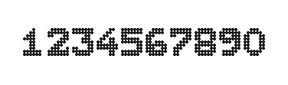 7×9数字点阵字体 ddN79BA1330