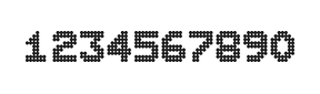 7×9数字点阵字体 ddN79BA1337