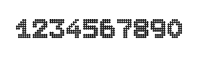 7×9数字点阵字体 ddN79BA1338