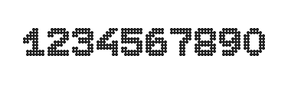 7×9数字点阵字体 ddN79BA1353