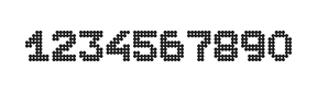 7×9数字点阵字体 ddN79BA1365