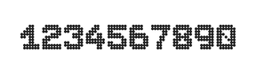 7×9数字点阵字体 ddN79BA1367