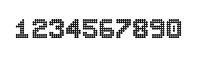 7×9数字点阵字体 ddN79BA1371