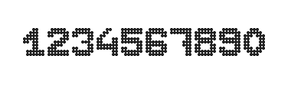 7×9数字点阵字体 ddN79BA1383