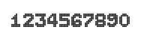 7×9数字点阵字体 ddN79BA1386