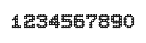 7×9数字点阵字体 ddN79BA1388
