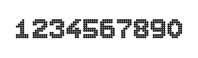 7×9数字点阵字体 ddN79BA1402