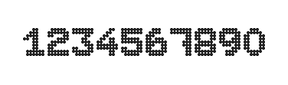 7×9数字点阵字体 ddN79BA1403