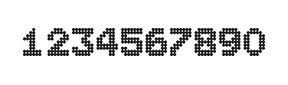 7×9数字点阵字体 ddN79BA1408
