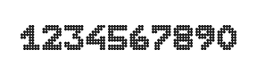 7×9数字点阵字体 ddN79BA1433