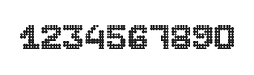 7×9数字点阵字体 ddN79BA1435
