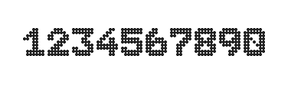 7×9数字点阵字体 ddN79BA1448