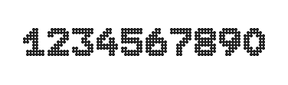 7×9数字点阵字体 ddN79BA1455