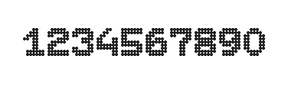 7×9数字点阵字体 ddN79BA1459