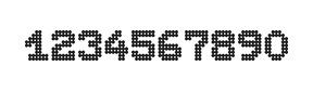 7×9数字点阵字体 ddN79BA1461