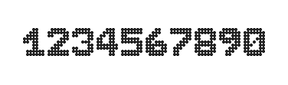 7×9数字点阵字体 ddN79BA1464