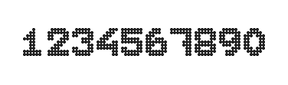 7×9数字点阵字体 ddN79BA1465