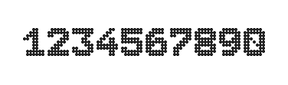 7×9数字点阵字体 ddN79BA1473