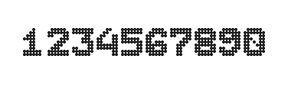 7×9数字点阵字体 ddN79BA1496