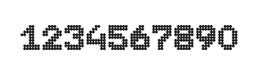 7×9数字点阵字体 ddN79BA1497