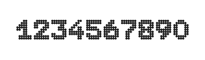 7×9数字点阵字体 ddN79BA1501
