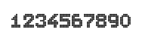 7×9数字点阵字体 ddN79BA1514
