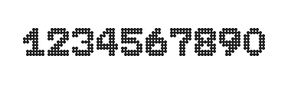 7×9数字点阵字体 ddN79BA1522