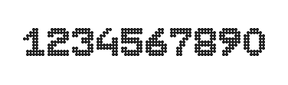 7×9数字点阵字体 ddN79BA1534