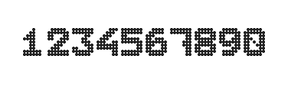 7×9数字点阵字体 ddN79BA1540