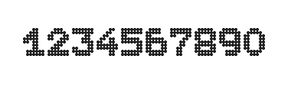 7×9数字点阵字体 ddN79BA1541