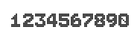7×9数字点阵字体 ddN79BA1546