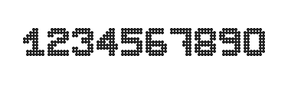 7×9数字点阵字体 ddN79BA1553