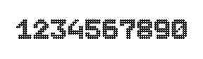 7×9数字点阵字体 ddN79BA1562