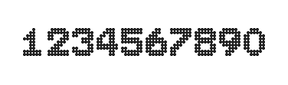 7×9数字点阵字体 ddN79BA1580